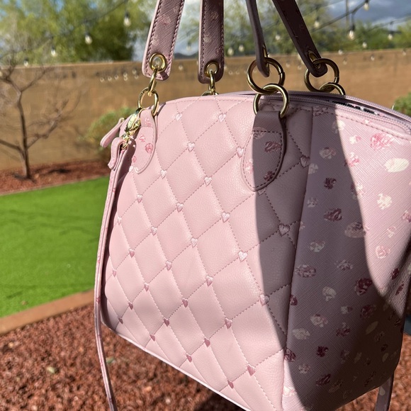 NWOT luv Betsey by Betsey Johnson | Lavender | purse crossbody quilted satchel - Picture 8 of 16